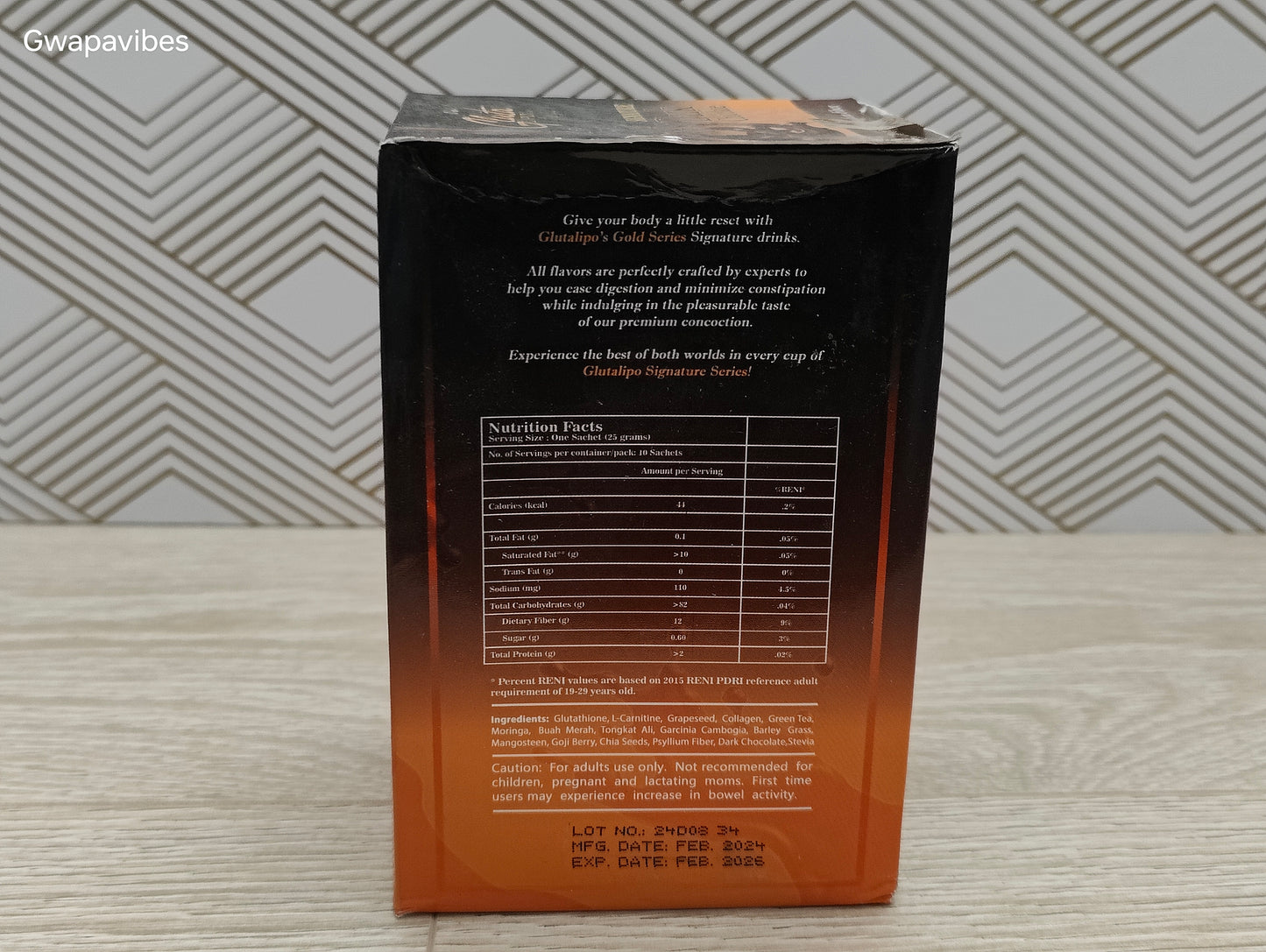 Gluta Lipo Gold Series Signature Dark Chocolate 10 Sachets