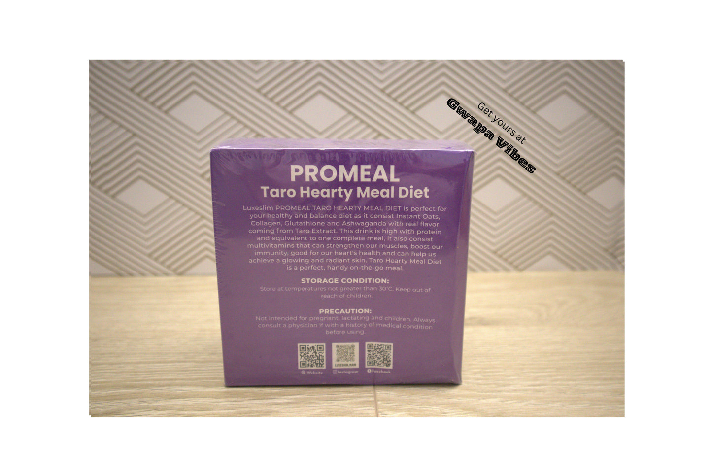 Luxe Slim Promeal TARO Heart Healthy Meal Diet Drink.