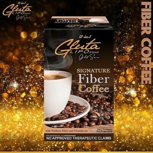 12 in 1 GLUTALIPO GOLD SERIES Signature Fiber Coffee- 25g x 10 Sachets